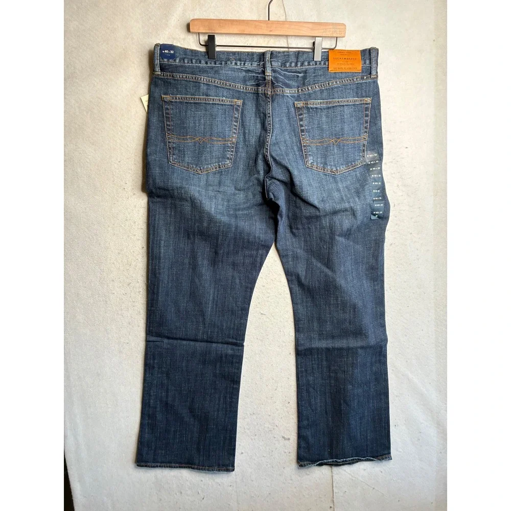 NWT Lucky Brand 367 Vintage Boot Jeans Mens 40x32 Riverneck Blue Denim 7M11743